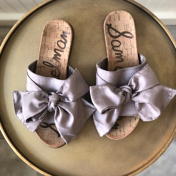 SAM EDELMAN HENNA FABRIC BOW SLIDES | SZ: 6 | EUC - Picture 1 of 9